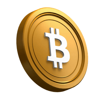 ヒーローセクションデザインに使用された傾いたBitcoin（BTC）コイン