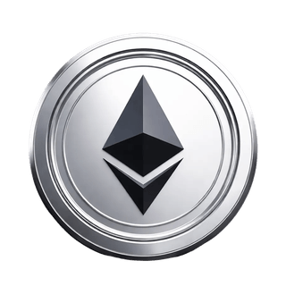 Ethereum（ETH）コインをフィーチャーしたフローティンググラフィック要素